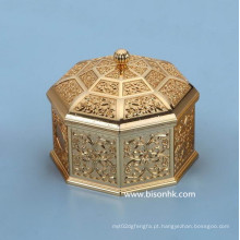 Retro Design Caixa de jóias de metal personalizado Atacado, Antique Metal Jewelry Box